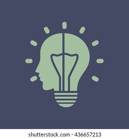 Icon of Idea Bulb. Eps-10.