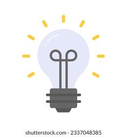 An icon of idea bulb in modern flat style, easy to use and download