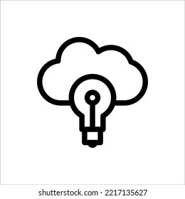 Icon Idea, Cloud Computing, Outline, Flat Icon Logo Illustration Vector Isolated. Suitable for Web Design, Logo, App. 