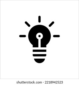 icon Idea Glyph, Flat Icon Logo Illustration Vector Isolated. Suitable for Web Design, Logo, App. 