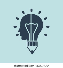 Icon of Idea Pencil. EPS-10.