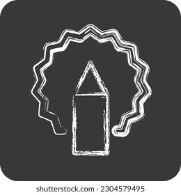 Idea de icono. adecuado para el símbolo Branding. estilo tiza. diseño simple editable. vector de plantilla de diseño