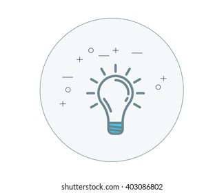 Icon Idea. Vector flat design illustration. 