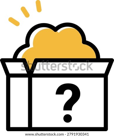 Icon of ideas and opinions gathered in a question box concept of feedback and brainstorming