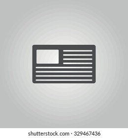 Icon Identification card.