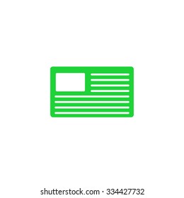 Icon Identification card.