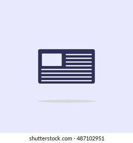Icon Identification card.