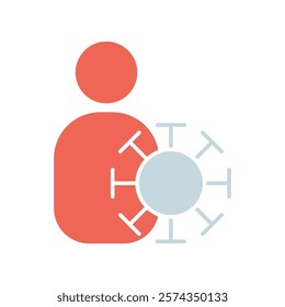 Icon a illness, isolated against a clean background.
