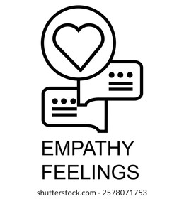 An icon illustrating the ability to understand and share the emotions of others.
