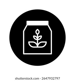 Ícone que ilustra um processo de crescimento vegetal que simboliza fertilizantes orgânicos que promovem a sustentabilidade ambiental e o desenvolvimento agrícola