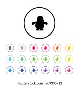 An Icon Illustration with 18 Color Variations - Santa