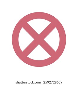 Icon illustration of a ban mark