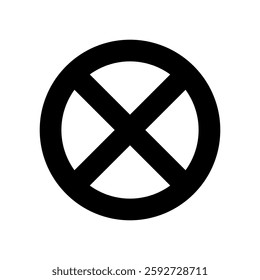 Icon illustration of a ban mark
