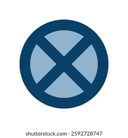 Icon illustration of a ban mark