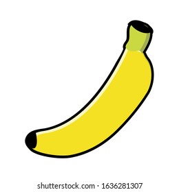 Icon Illustration Banana vector isolated flat design on a white background.