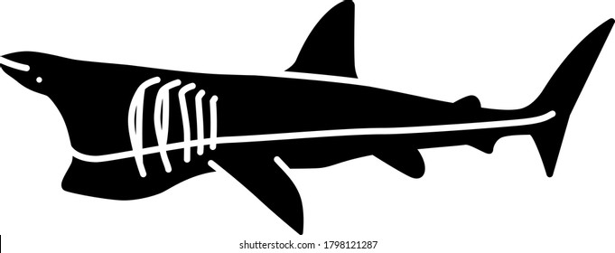 An icon illustration of a Basking Shark