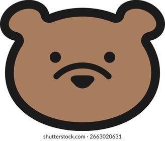 Icon illustration of bear's face