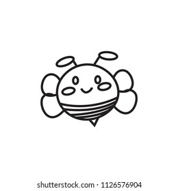icon illustration bee