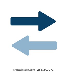 Icon illustration of a bidirectional arrow