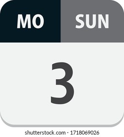 Icon illustration of Black and white calendar.