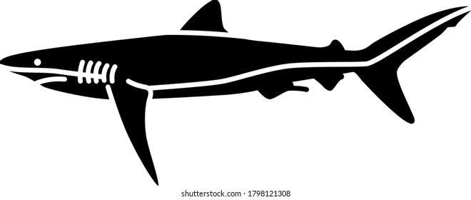An icon illustration of a Blue Shark