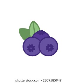 Icono Ilustración de Blueberry en estilo retro neón - Diseño vector de iconos de frutas.