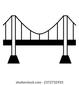 Icon illustration of Bridge, graphic vector design