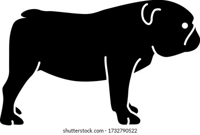 An icon illustration of a Bulldog