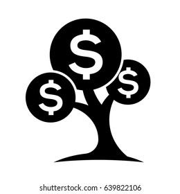 Icon illustration for business finance that illustrates investment in black icon