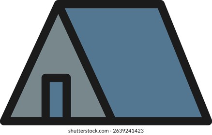 Icon illustration of camping tent