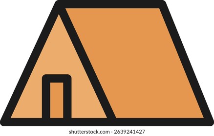Icon illustration of camping tent
