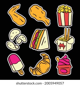 Icon Illustration cartoon Fast food