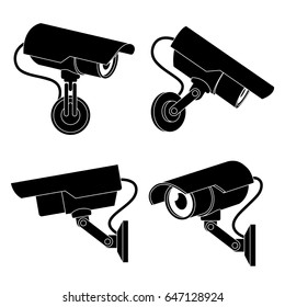 Icon Illustration For Cctv Camera In Black