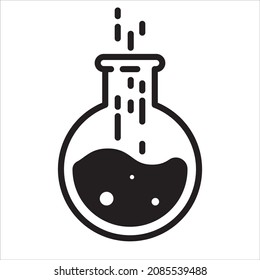 Icon illustration of Chemical Science bottle. Available in EPS 10 File format