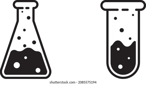 Icon illustration of Chemical Science bottle. Available in EPS 10 File format