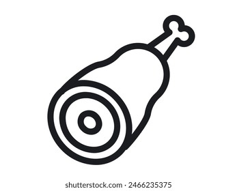 icon illustration of chicken thigh meat