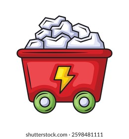 Icon illustration coal energy. Vector design