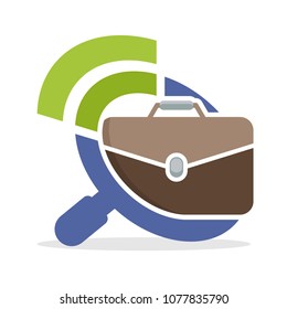 icon illustration with the concept of search and share information about job vacancies