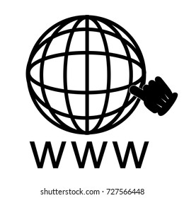 Icon Illustration : Connect to the Web, Isolated on White
