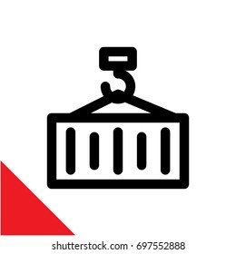 Icon illustration for container crane