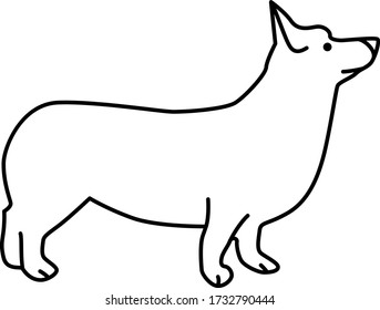 An icon illustration of a Corgi