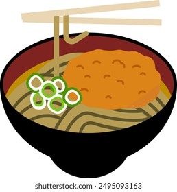 Icon illustration of croquette soba