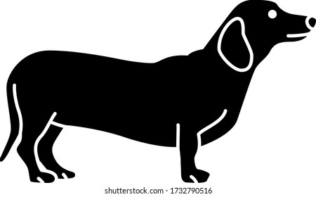 An icon illustration of a Dachshund