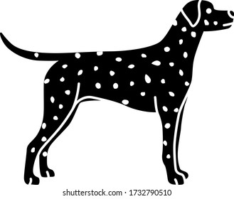An icon illustration of a Dalmatian