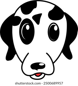Icon illustration of a dalmatian head