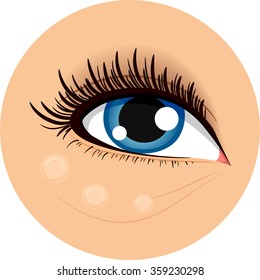 Icon Illustration Demonstrating How to Use Concealing Cream