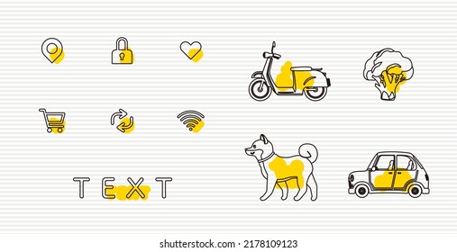Icon   illustration design set  Vector data that is easy to edit 