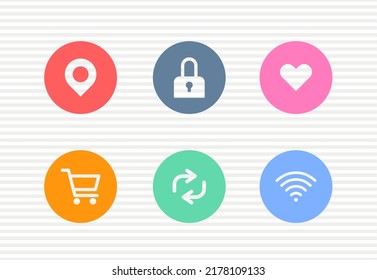 Icon and illustration design set. Vector data that is easy to edit.