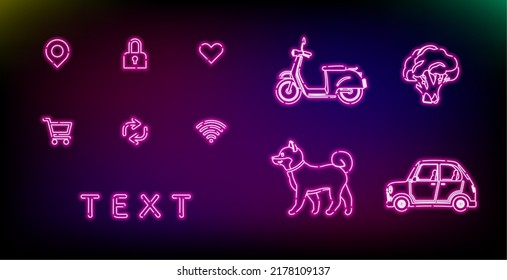 Icon and illustration design set. Vector data that is easy to edit.