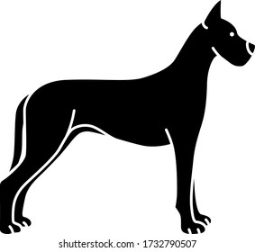 An icon illustration of a Doberman